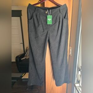 HALARA Charcoal Ribbed Trousers